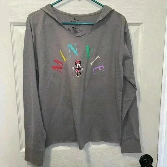 Disney Minnie Mouse Charcoal Grey Sweatshirt Sz X- Large - Picture 1 of 6